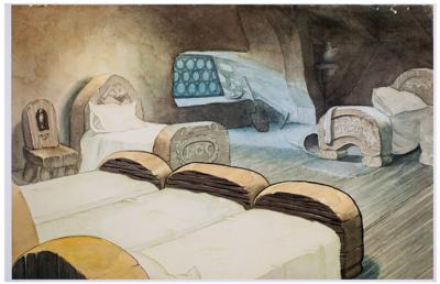 Lot #955 Dopey, Happy, and Sneezy production cel from Snow White and the Seven Dwarfs - Image 3