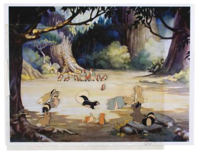 Lot #1079 Forest Animals production cel from Snow White and the Seven Dwarfs Production Cel - Image 1