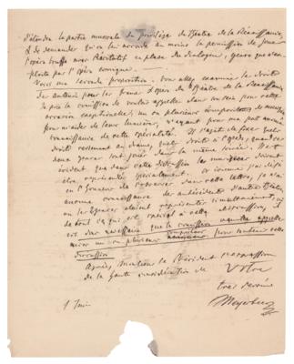 Lot #710 Giacomo Meyerbeer Autograph Letter Signed - Image 3