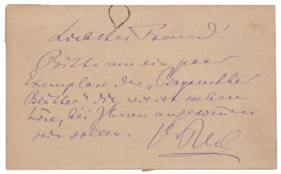 Lot #689 Richard Wagner Autograph Note Signed - Image 1