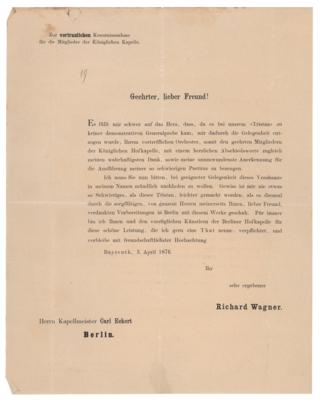 Lot #689 Richard Wagner Autograph Note Signed - Image 2