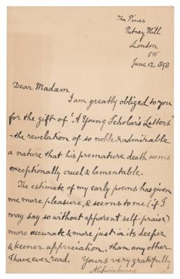 Lot #677 Algernon Swinburne: 