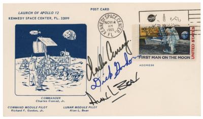 Lot #506 Apollo 12 Signed Postcard (From the Collection of Walt Cunningham) - Image 1