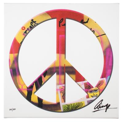 Lot #731 Beatles: Ringo Starr Signed 'Peace Sign' Print - Image 1