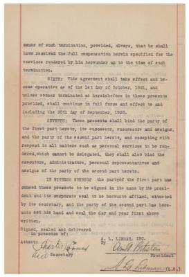 Lot #216 Arnold Rothstein Document Signed - Image 1