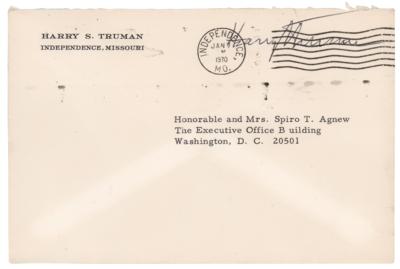 Lot #157 Harry S. Truman Signed Free Frank - Image 1