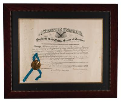 Lot #129 William McKinley Document Signed as President - Image 2