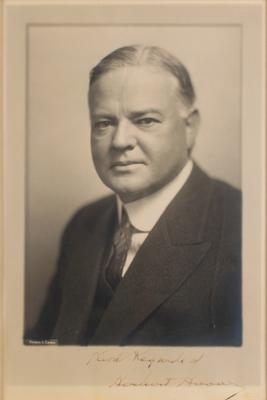 Lot #117 Herbert Hoover Signed Photograph - Image 1