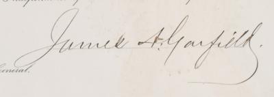 Lot #31 James A. Garfield Document Signed as President - Image 2