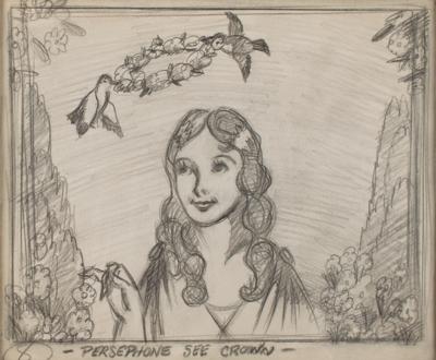 Lot #951 Persephone production storyboard drawing from Goddess of Spring Production Storyboard Drawing - Image 2