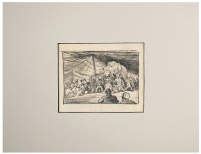 Lot #1000 Mrs. Jumbo and Clowns production storyboard drawing from Dumbo Production Storyboard Drawing - Image 1