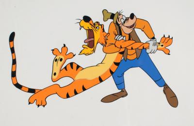Lot #1122 Goofy and a Tiger production cel from the Disneyland TV Show Production Cel - Image 2