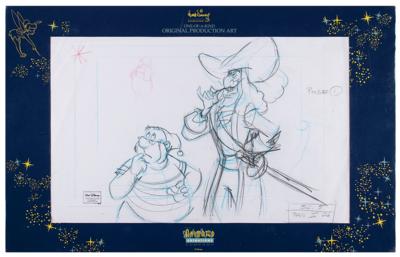 Lot #1157 Captain Hook and Mr. Smee production panorama layout drawing from Return to Neverland Production Panorama Layout Drawings - Image 1
