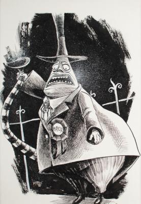 Lot #1024 Mayor concept drawing from The Nightmare Before Christmas Concept Drawing - Image 2