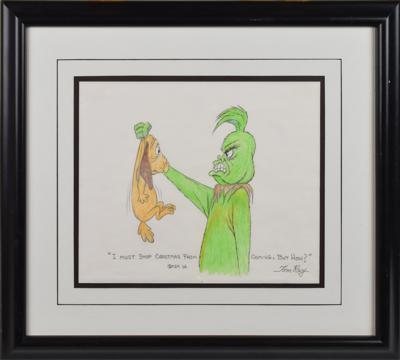 Lot #1044 Grinch and Max original drawing by Tom Ray Publicity Drawing - Image 2