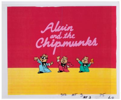 Lot #1201 Alvin, Theodore, and Simon production cel from Alvin and the Chipmunks Production Cel - Image 1