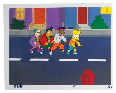 Lot #1204 Bart Simpson and Friends production cel from the Do the Bartman music video Production Cel - Image 1