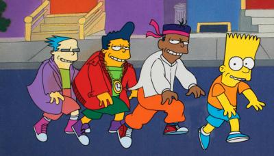 Lot #1204 Bart Simpson and Friends production cel from the Do the Bartman music video Production Cel - Image 2