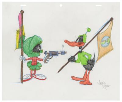 Lot #1170 Marvin Martian and Daffy Duck original