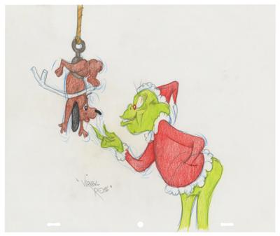 Lot #1177 Grinch and Max original drawing by