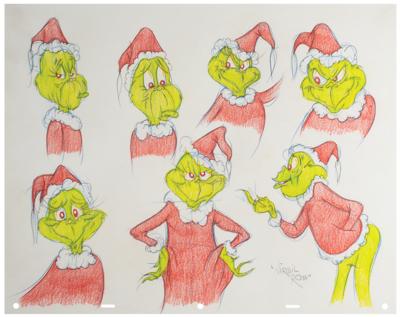 Lot #1165 Grinch original drawing by Virgil Ross