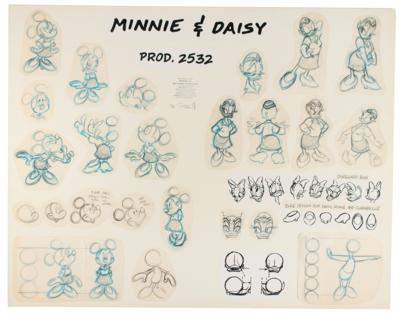 Lot #1021 Minnie Mouse and Daisy Duck paste-up
