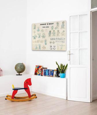 Lot #1021 Minnie Mouse and Daisy Duck paste-up model sheet from Swabbies signed by Darrell Van Citters Paste-Up Model Sheet - Image 2