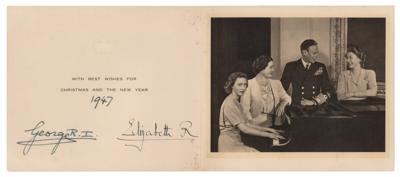 Lot #316 King George VI and Elizabeth, Queen Mother Signed 1947 Christmas Card - Image 1