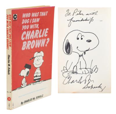 Lot #1051 Charles Schulz Signed Book with Sketch - Image 1