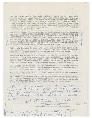 Lot #642 Arthur C. Clarke: 