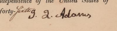 Lot #9 John Quincy Adams Document Signed - Image 2