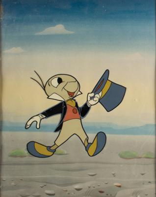 Lot #1120 Jiminy Cricket production cel from the Mickey Mouse Club Production Cel - Image 2