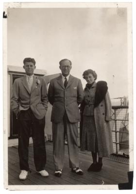 Lot #57 John F. Kennedy (5) Early Candid Photographs from His Personal Scrapbook - Image 6