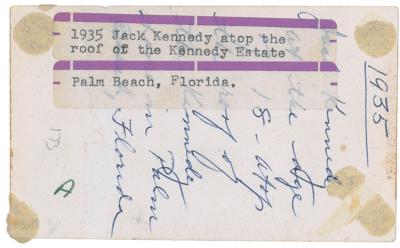 Lot #57 John F. Kennedy (5) Early Candid Photographs from His Personal Scrapbook - Image 5