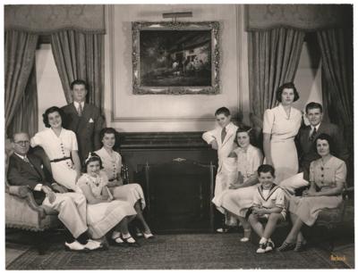 Lot #62 Kennedy Family (2) Oversized Photographs: Two magnificent oversized 1930s Kennedy family portraits, one from the files of renowned photographer Fabian Bachrach - Image 1