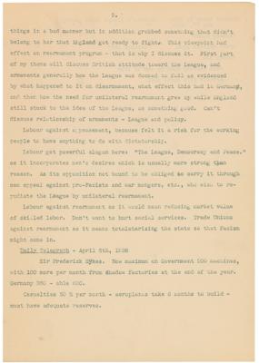 Lot #44 John F. Kennedy Hand-Corrected Thesis Draft, Harvard Yearbook, and Signed Letter - Image 10