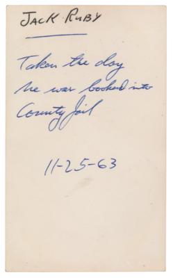 Lot #224 Jack Ruby (2) Original Mug Shots - Image 5