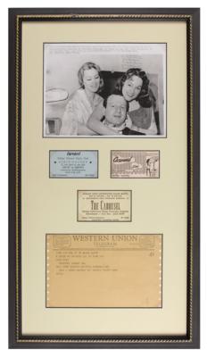 Lot #225. Jack Ruby Signed Business Card and Congratulatory Telegram