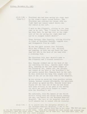 Lot #222 Kennedy Assassination: Dave Powers Eyewitness Account and UPI Teletype Roll - Image 7