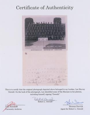 Lot #219 Lee Harvey Oswald Hand-Notated 1956 US Marine Corps Photograph - Image 4