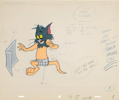 Lot #1047 Tom and Jerry (142) production cels and matching drawings from a Tom and Jerry cartoon Production Cels and Matching Drawings - Image 1