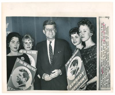 Lot #61 John F. Kennedy Archive of (377) Wire Photos: Remarkable collection of 370+ original wirephotos from Kennedy's campaign, presidency, and funeral - Image 2