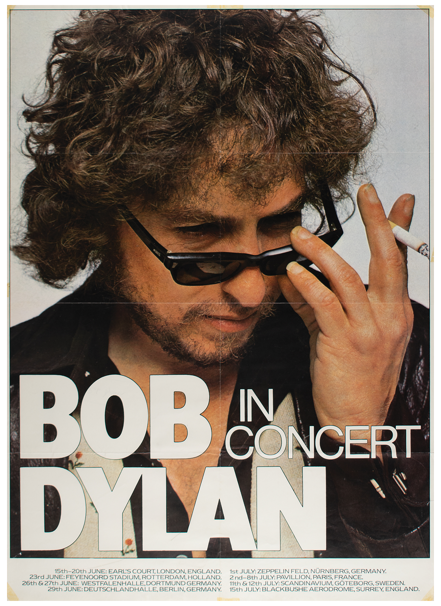 bob dylan world tour 1978 (ツアーポスター送料込み） Bob Dylan 1978 World Tour Programme