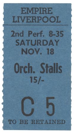 Lot #4083 Jimi Hendrix and Pink Floyd 1967 Empire Theatre Ticket Stub and Original Tour Program - Image 1