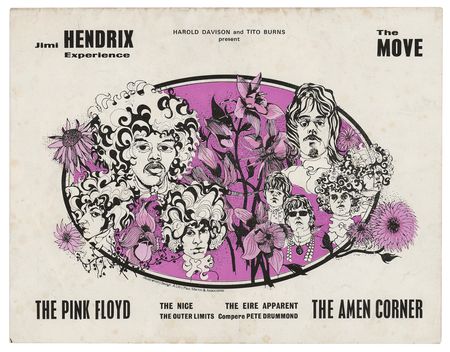 Lot #4083 Jimi Hendrix and Pink Floyd 1967 Empire Theatre Ticket Stub and Original Tour Program - Image 2