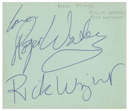 Lot #4147 Pink Floyd 1967 Signatures with Syd Barrett from Jimi Hendrix Fall UK tour - Image 2