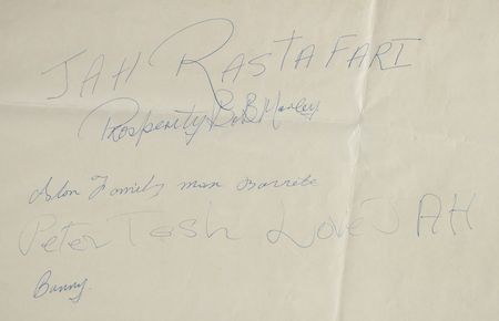 Lot #4342 Bob Marley and the Wailers Signed Catch a Fire 1973 Promo Poster - Image 3