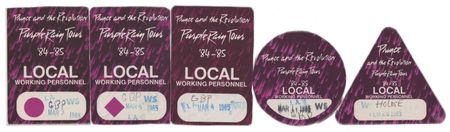 Lot #4606 Prince: Purple Rain Tour Crew Shirt and (5) Backstage Passes - Image 2