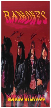 Lot #4482 Ramones Signed 'Mondo Bizarro' Poster