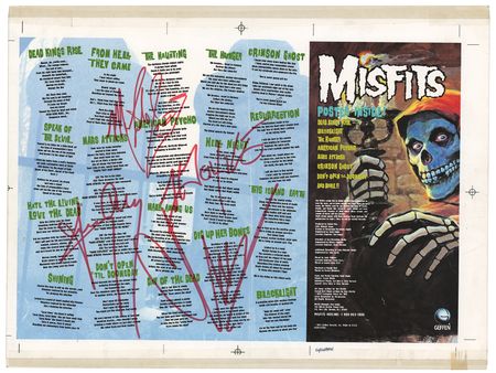 Lot #4533 Misfits Signed Longbox CD Master Artwork for 'American Psycho' - Image 1